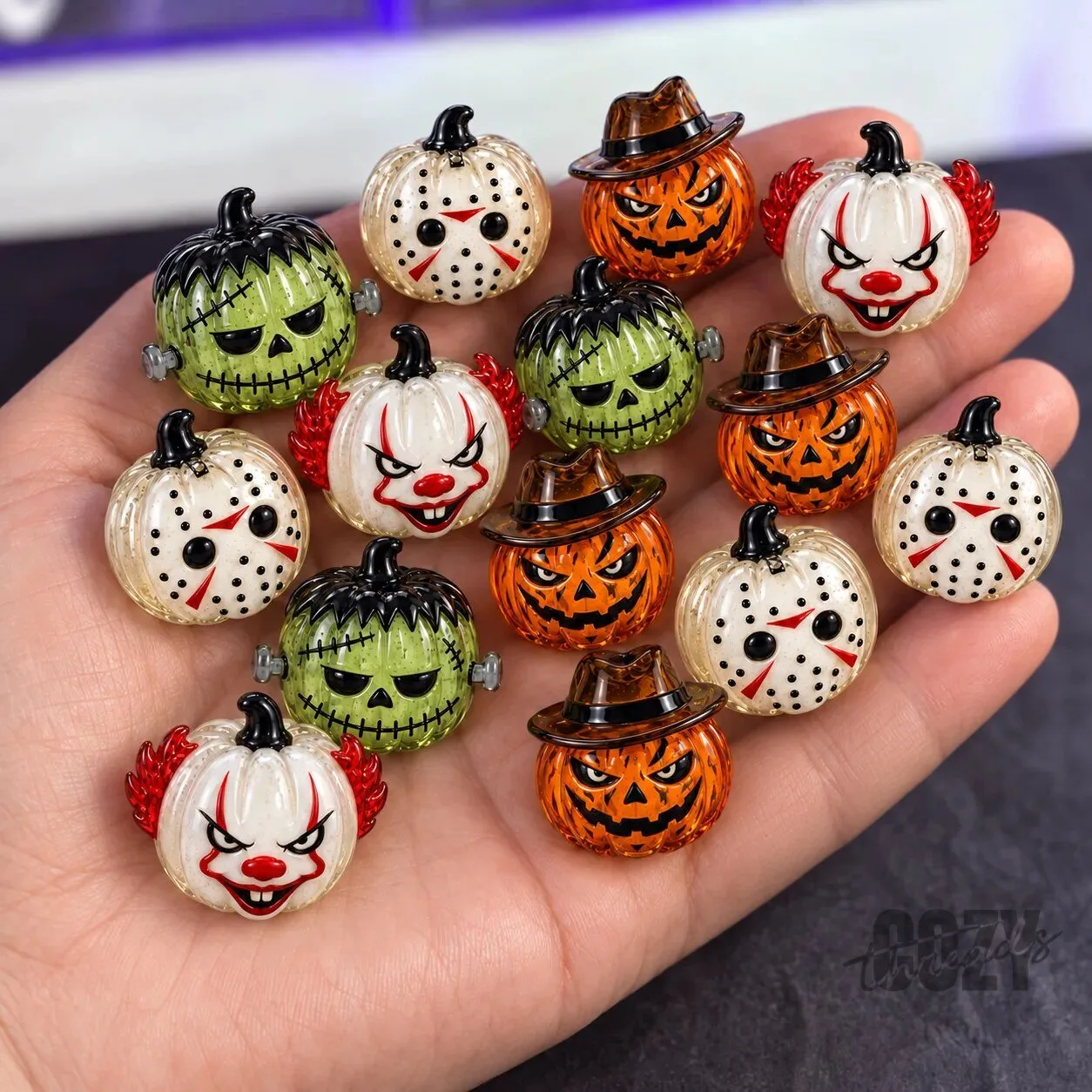 Halloween Horror Movie Character Miniature Pumpkin Figurines