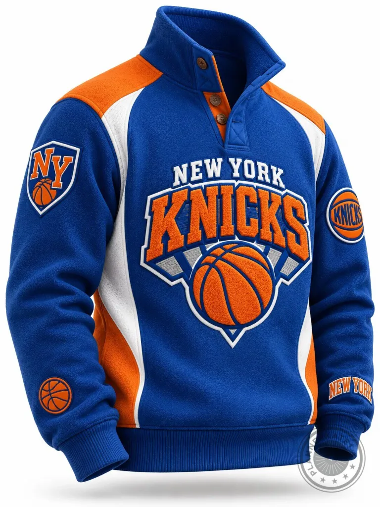 New York Knicks Basketball Vintage Style Fleece Pullover Sweatshirt 4 New York Knicks Basketball Vintage Style Fleece Pullover Sweatshirt