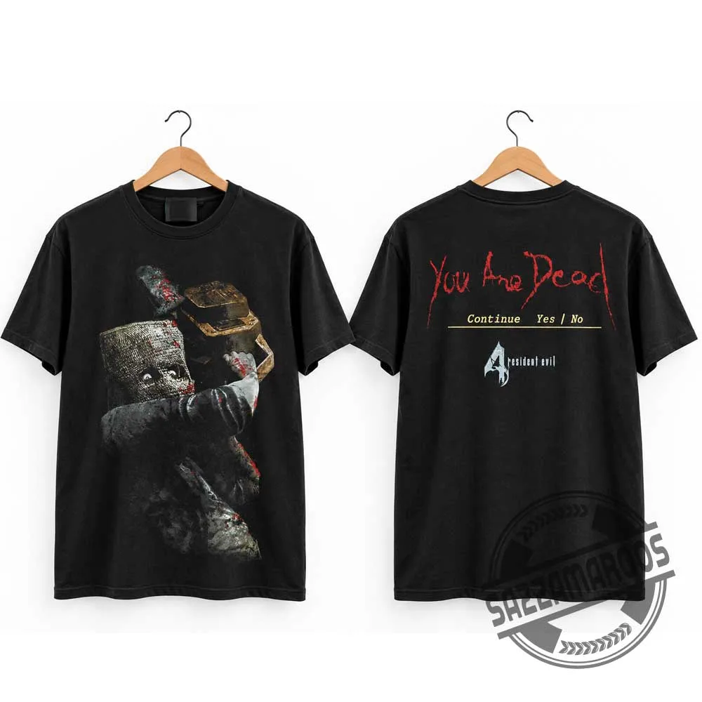 Resident Evil 4 Chainsaw Man Dr Salvador You Are Dead T-Shirt (1) Resident Evil 4 Chainsaw Man Dr Salvador You Are Dead T-Shirt