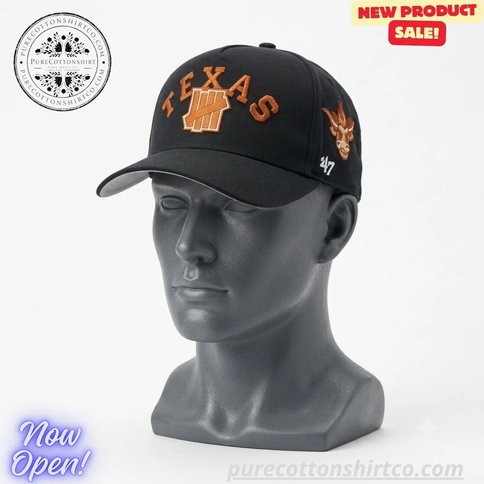 Texas Longhorns Undefeated Black Adjustable Baseball Cap – Vintage Fan Hat 4 Texas Longhorns Undefeated Black Adjustable Baseball Cap – Vintage Fan Hat