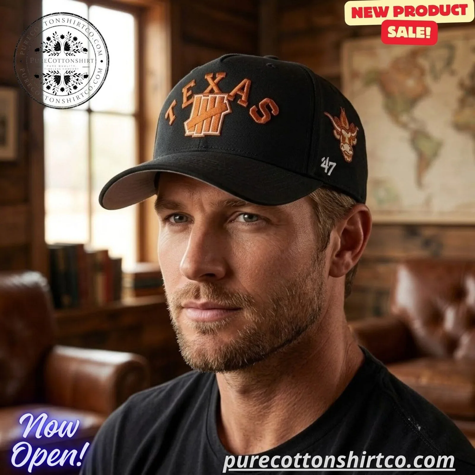 Texas Longhorns Undefeated Black Adjustable Baseball Cap – Vintage Fan Hat 5 Texas Longhorns Undefeated Black Adjustable Baseball Cap – Vintage Fan Hat