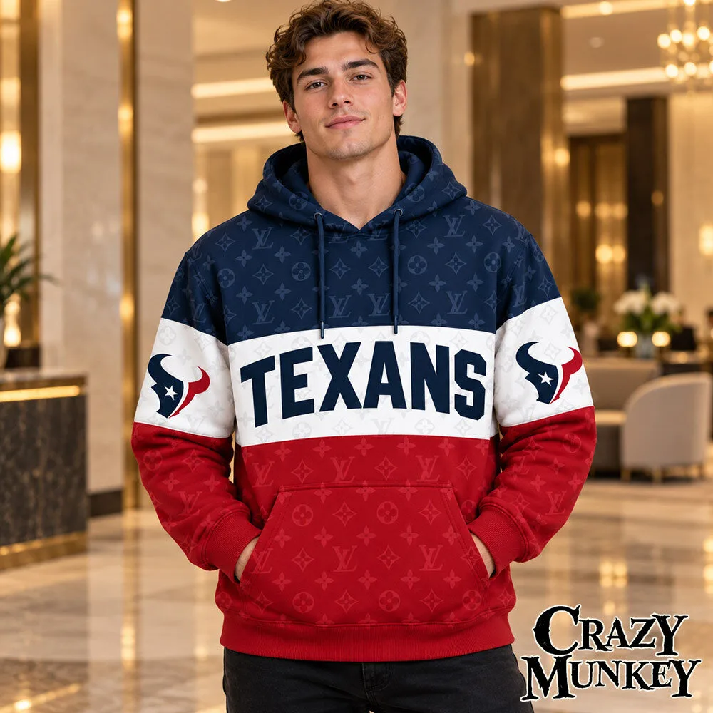 Houston Texans LV Luxury Monogram Concept Fan Hoodie | Apparel