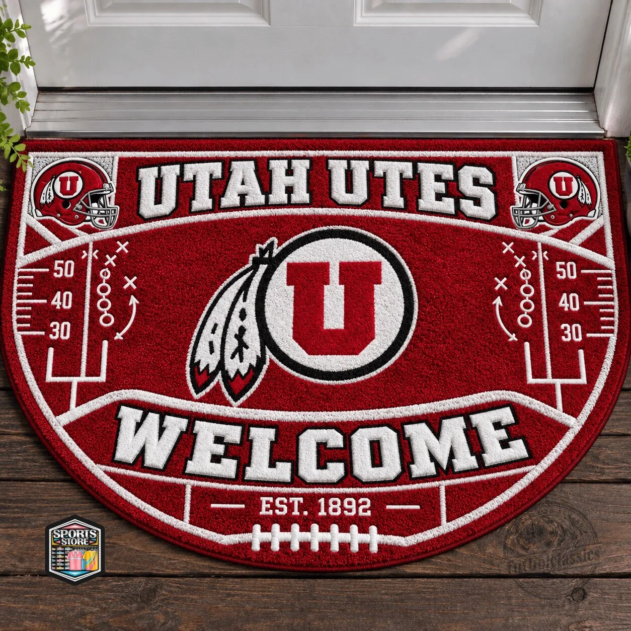 Utah Utes Football Welcome Home Doormat