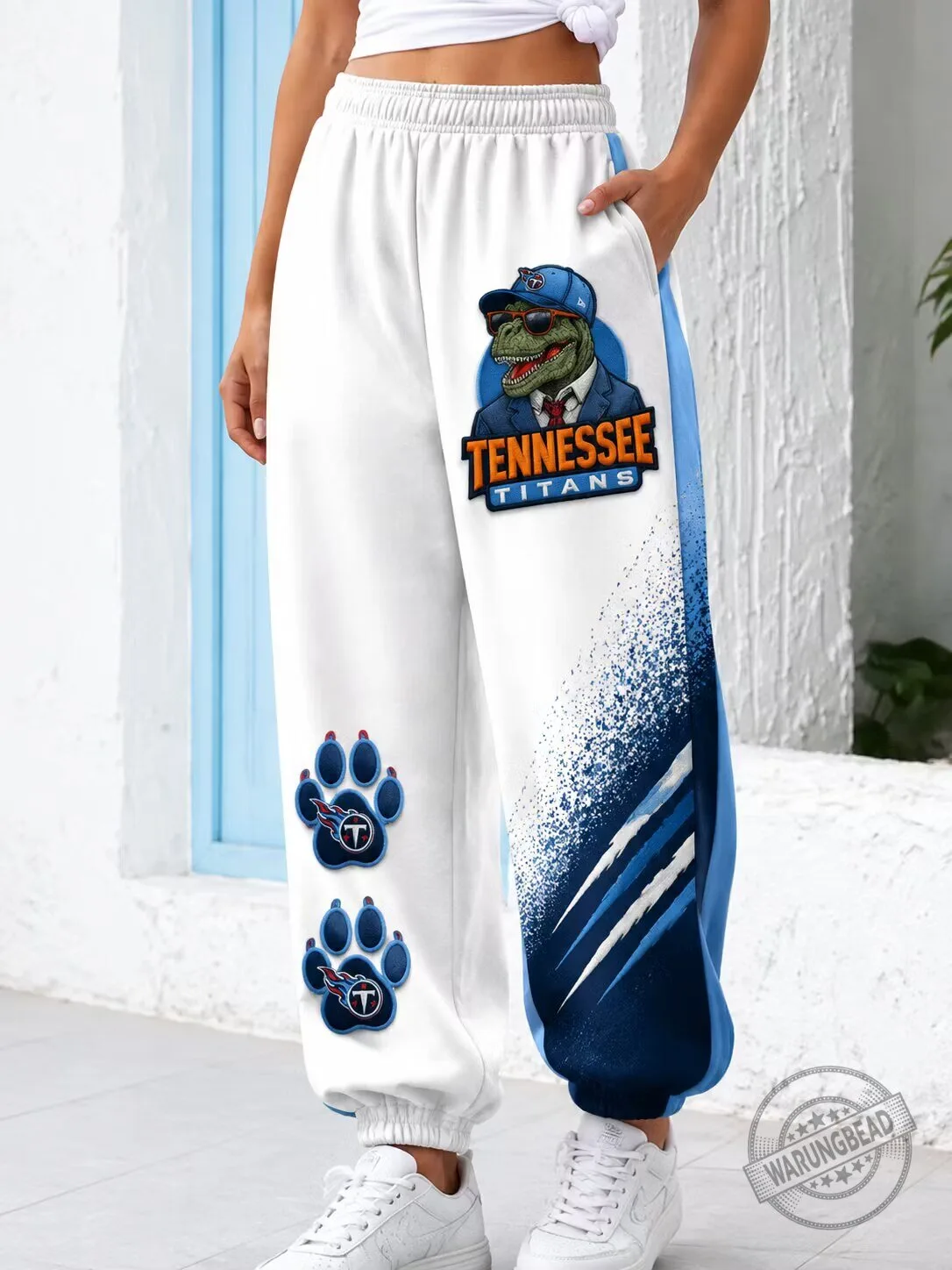 Tennessee Titans Dinosaur Mascot Football Team Fan Jogger Pants