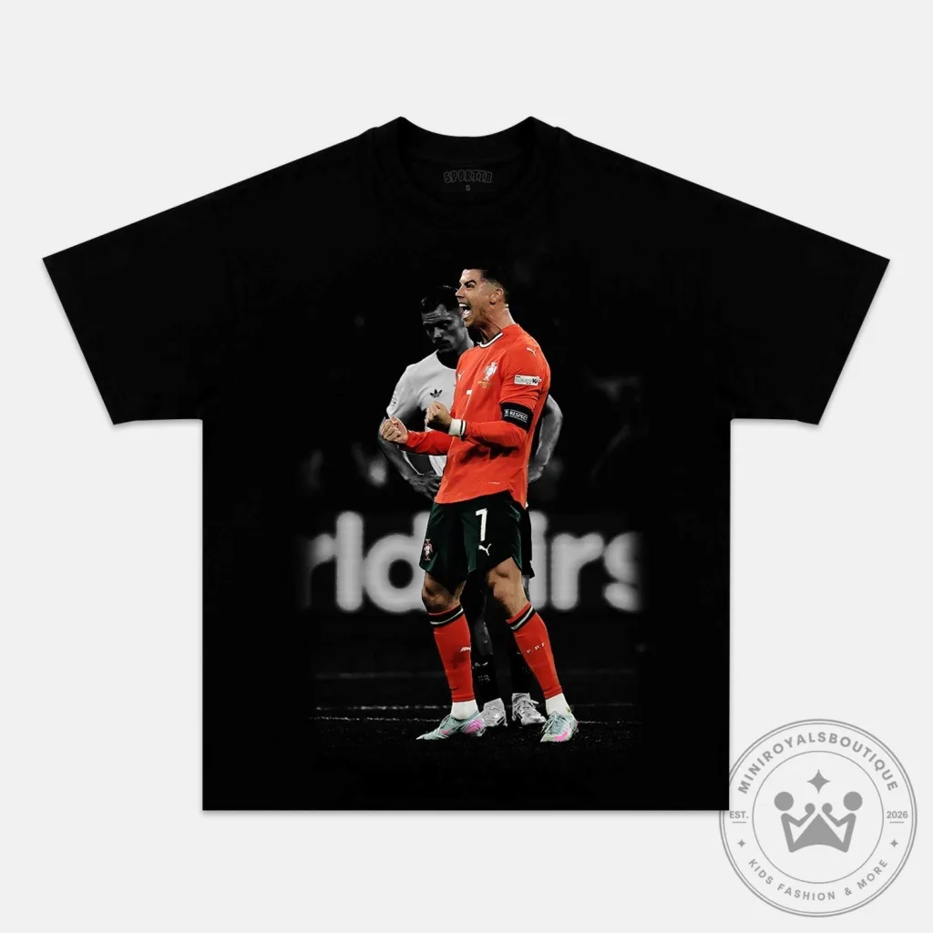 Cristiano Ronaldo Portugal National Football Team Celebration T-Shirt Cristiano Ronaldo Portugal National Football Team Celebration T-Shirt
