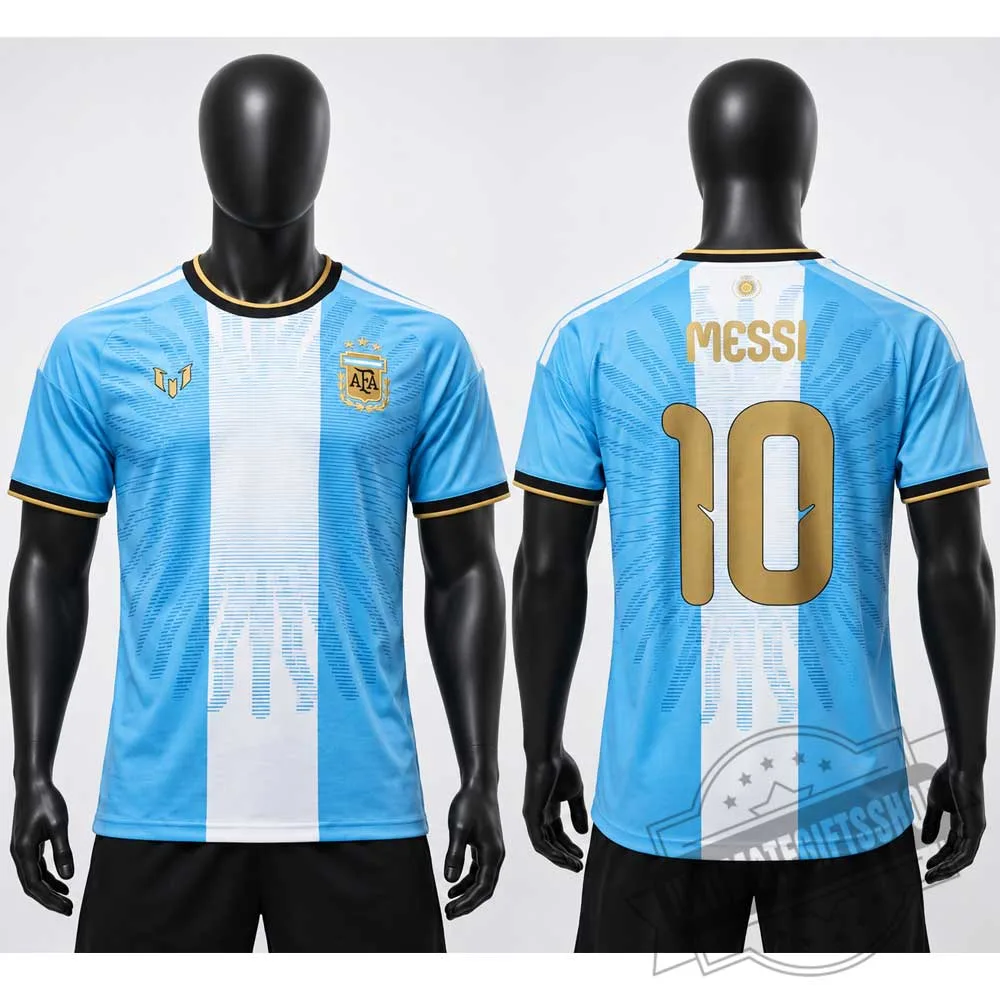 Messi Last Argentina Jersey #10 Commemorative Tribute Soccer Shirt