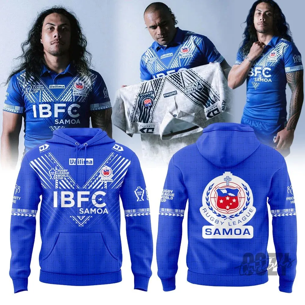 Toa Samoa Rugby League World Cup Blue Hoodie 2 Toa Samoa Rugby League World Cup Blue Hoodie