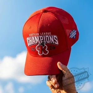 2026 Eastern League Champions Red Baseball Cap Hat 4 2026 Eastern League Champions Red Baseball Cap Hat