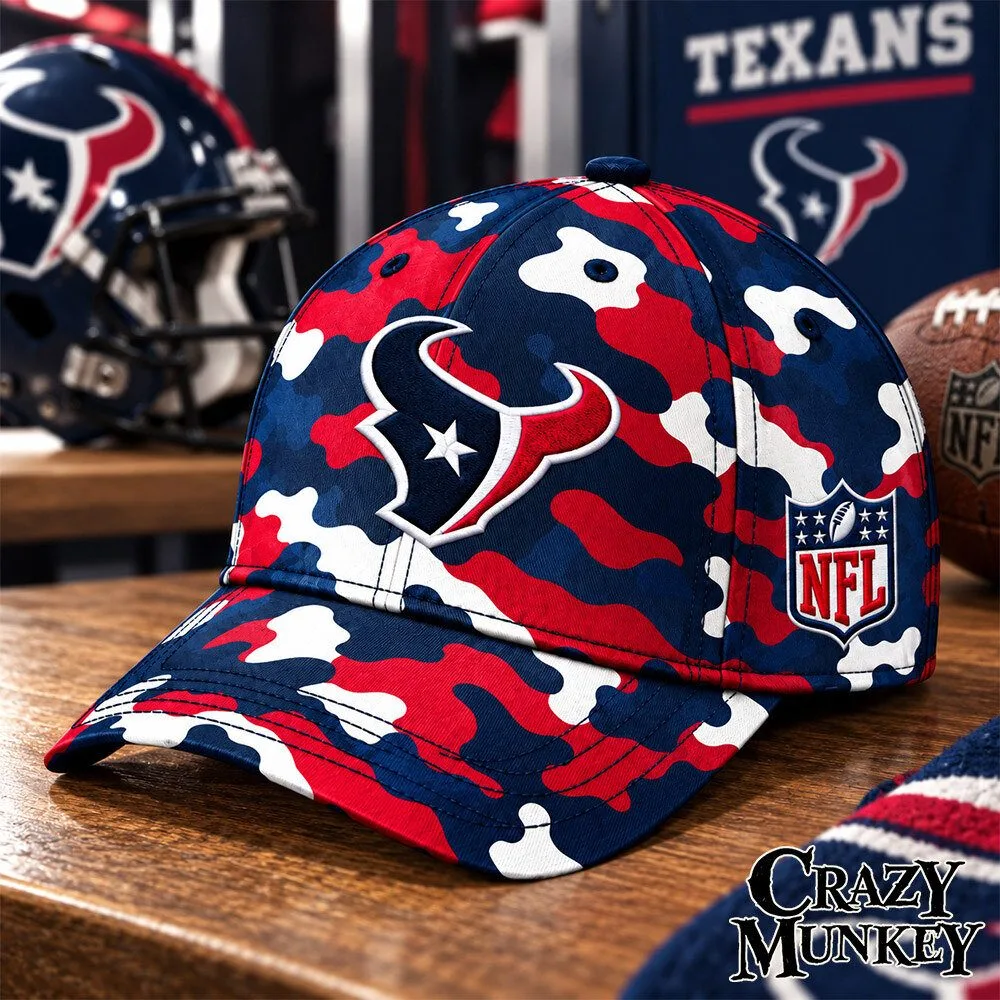 Houston Texans Camo Embroidered Concept Fan Baseball Cap | Headwear