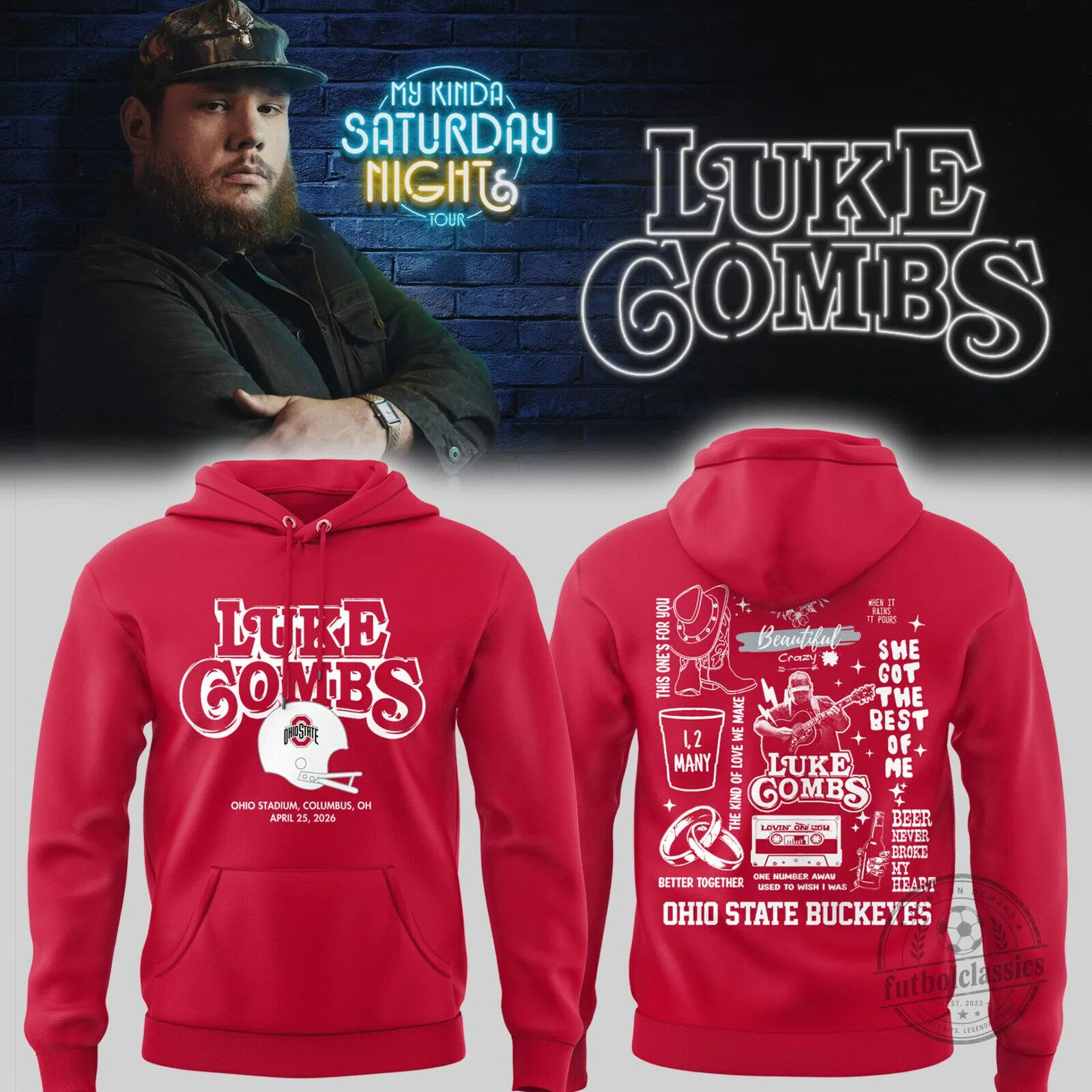 L.K My Kinda Saturday Night Tour Shirt - Exclusive Live in Ohio Stadium Edition