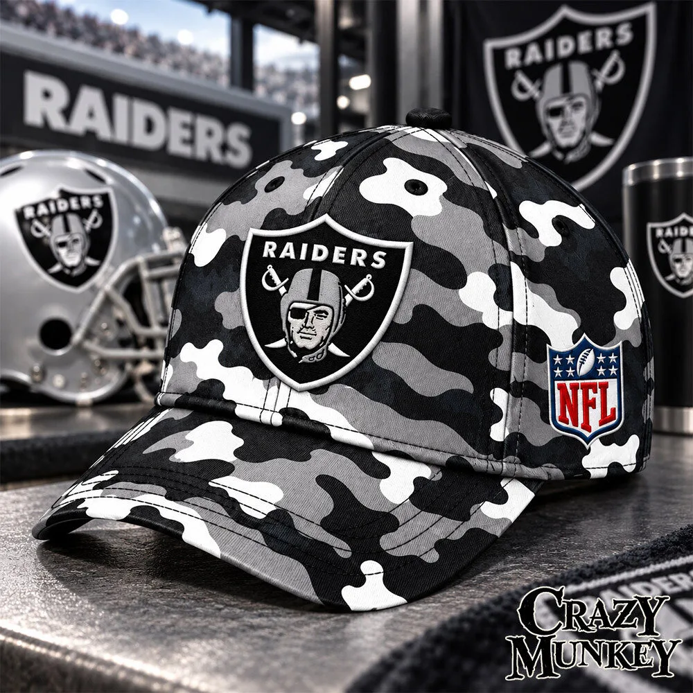 Las Vegas Raiders Camo Embroidered Concept Fan Baseball Cap | Headwear