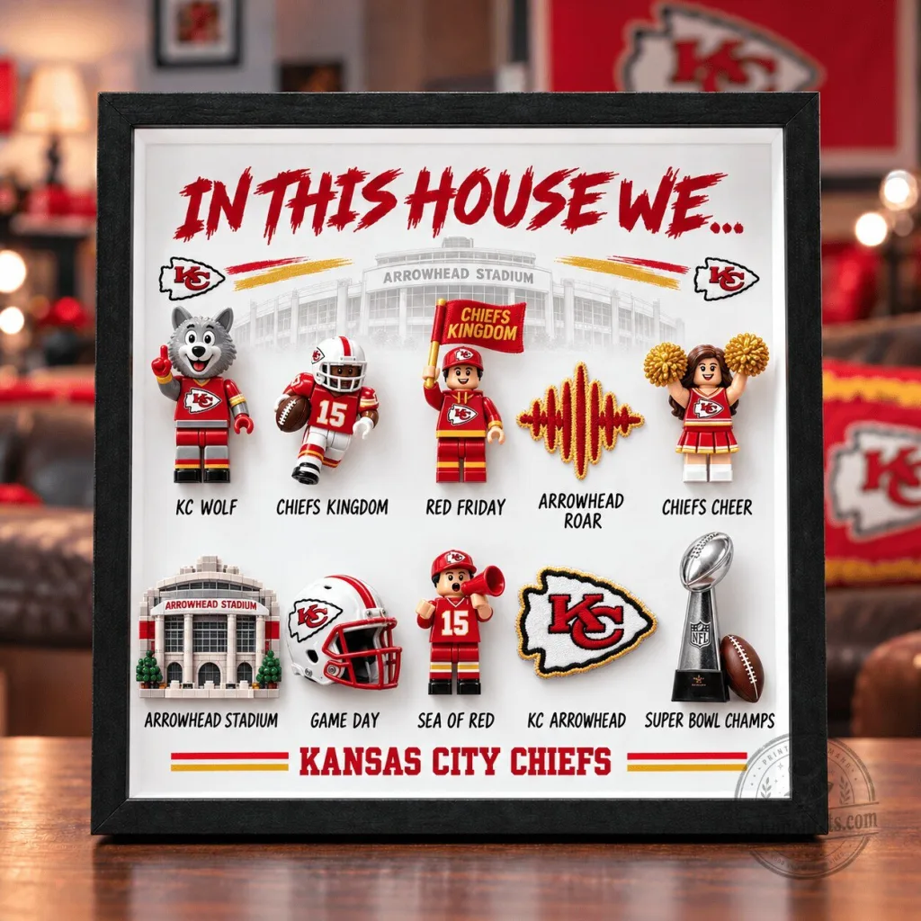 Kansas City Chiefs In This House We Say Football Fan Display Frame Kansas City Chiefs In This House We Say Football Fan Display Frame