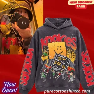BTS JUNGKOOK Kookies Buster Peckish Rainbowy Printed Hoodie Shirt 4 BTS JUNGKOOK Kookies Buster Peckish Rainbowy Printed Hoodie Shirt 2