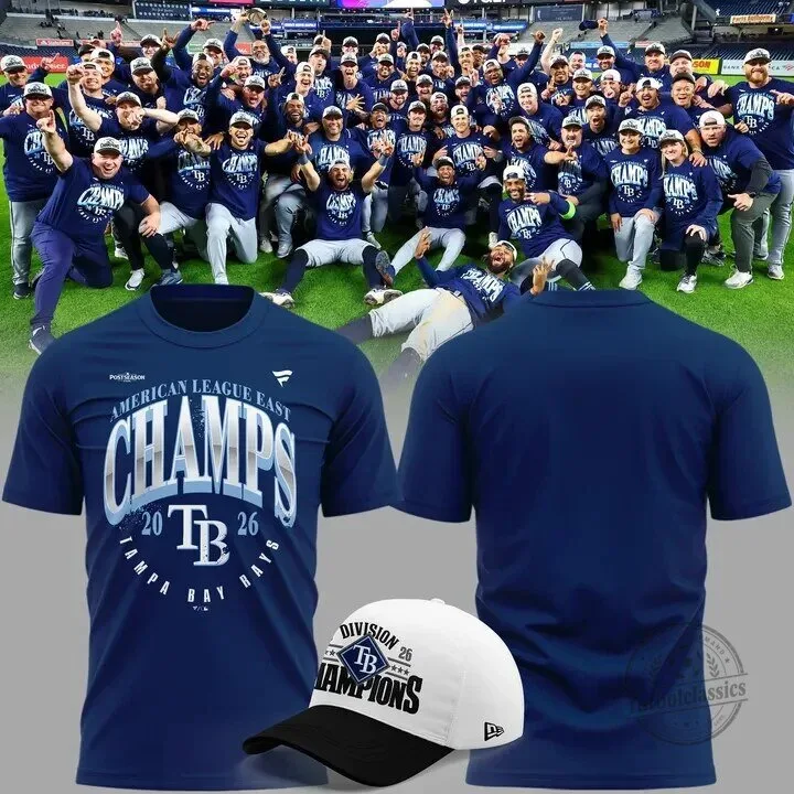 2026 American League East Division Champion T-Shirt - Tampa Bay Rays