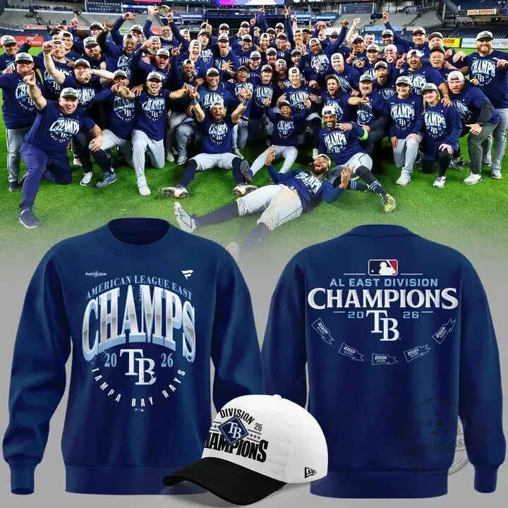 Tampa Bay Rays American League East Division Champions 2026 Sweatshirt