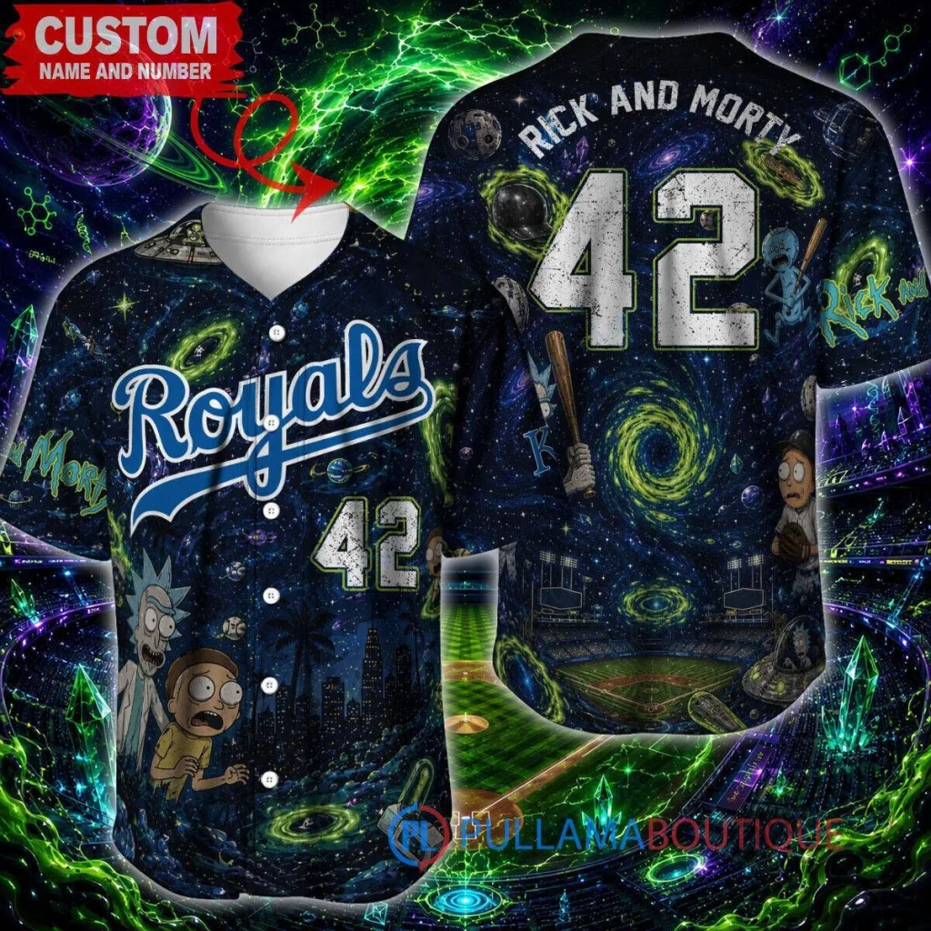 Kansas City Royals Baseball Rick and Morty Portal Custom Jersey Kansas City Royals Baseball Rick and Morty Portal Custom Jersey