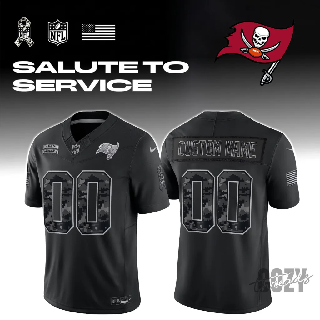 Tampa Bay Buccaneers Salute To Service Custom Name And Number Football Jersey Tampa Bay Buccaneers Salute To Service Custom Name And Number Football Jersey