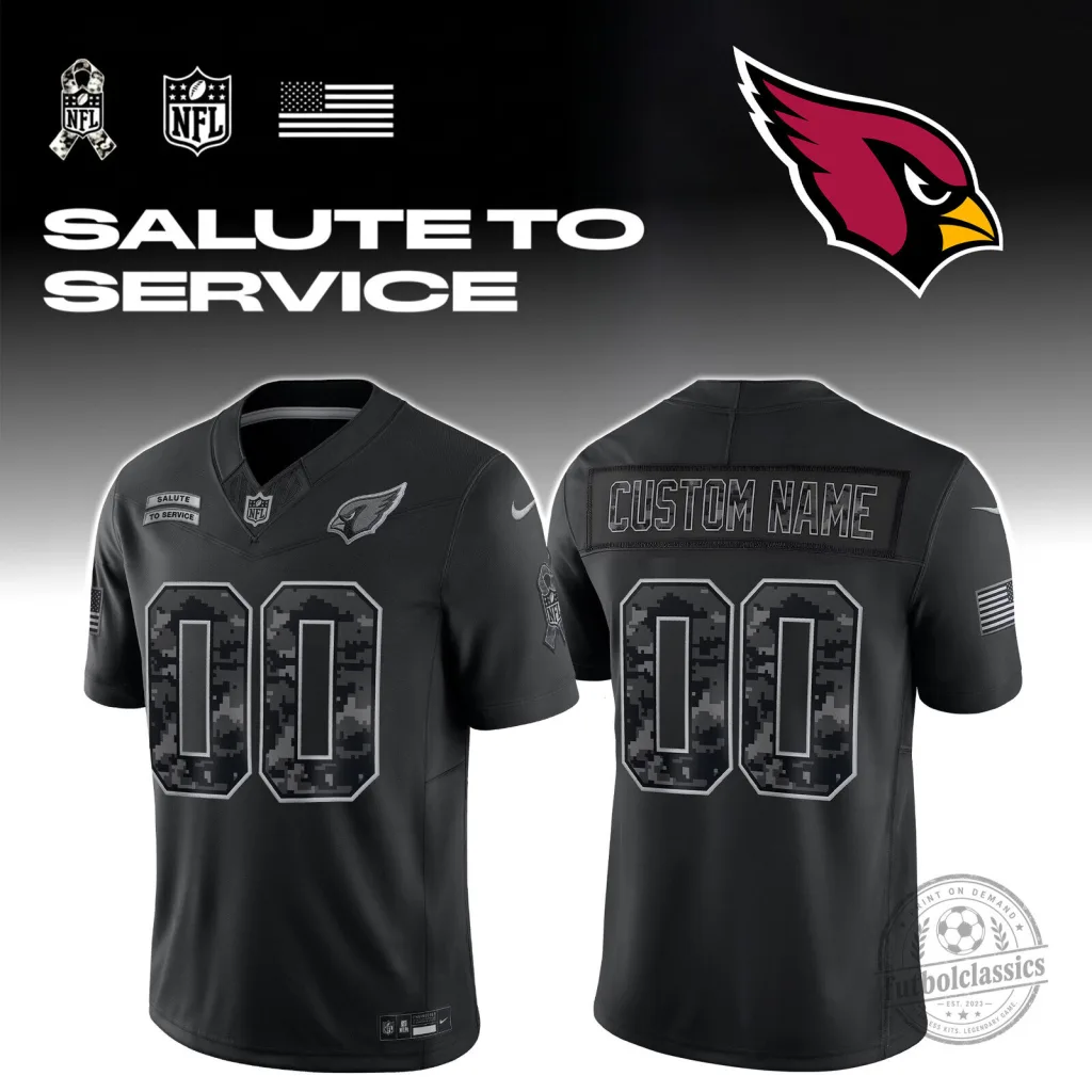Arizona Cardinals Salute To Service Custom Name And Number Football Jersey Arizona Cardinals Salute To Service Custom Name And Number Football Jersey