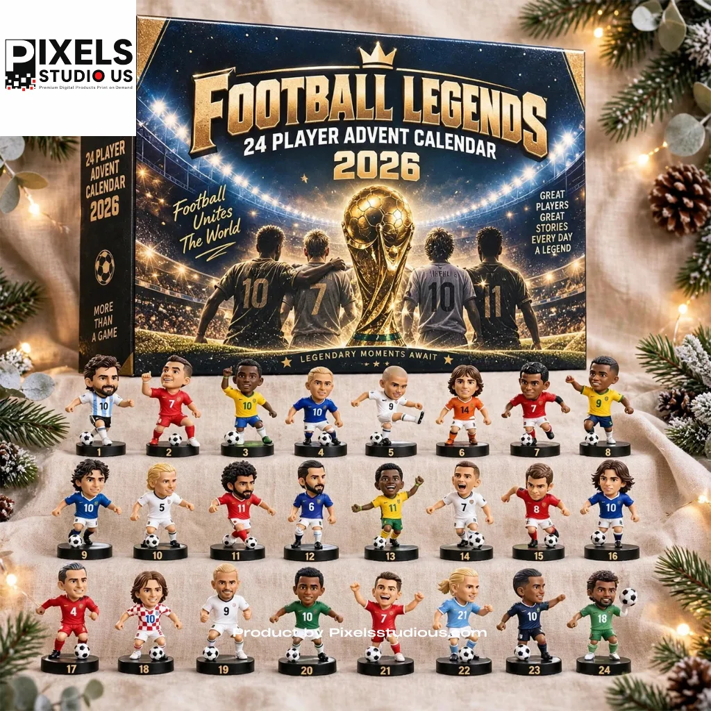 2 Football Legends Player 2026 Advent Calendar 24-Piece Acrylic Ornament Set – image 3 of 3
