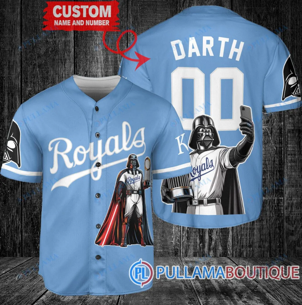 Kansas City Royals Baseball Darth Vader Star Wars World Series Baseball Jersey