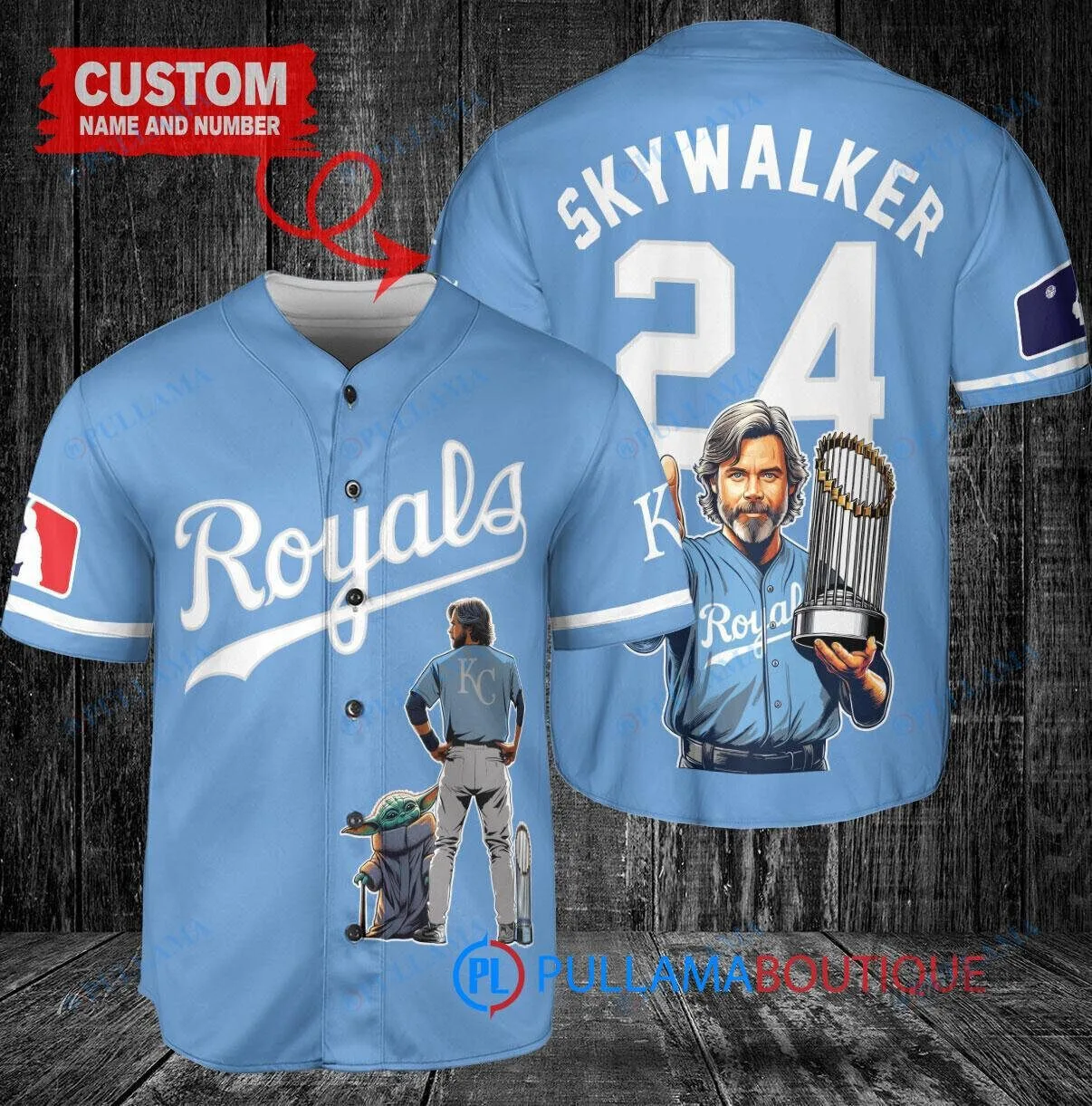 Kansas City Royals Baseball Luke Skywalker Star Wars Custom Baseball Jersey