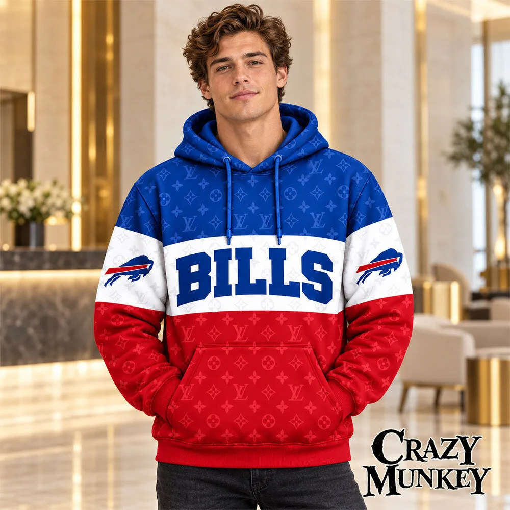 Buffalo Bills LV Luxury Monogram Concept Fan Hoodie | Apparel