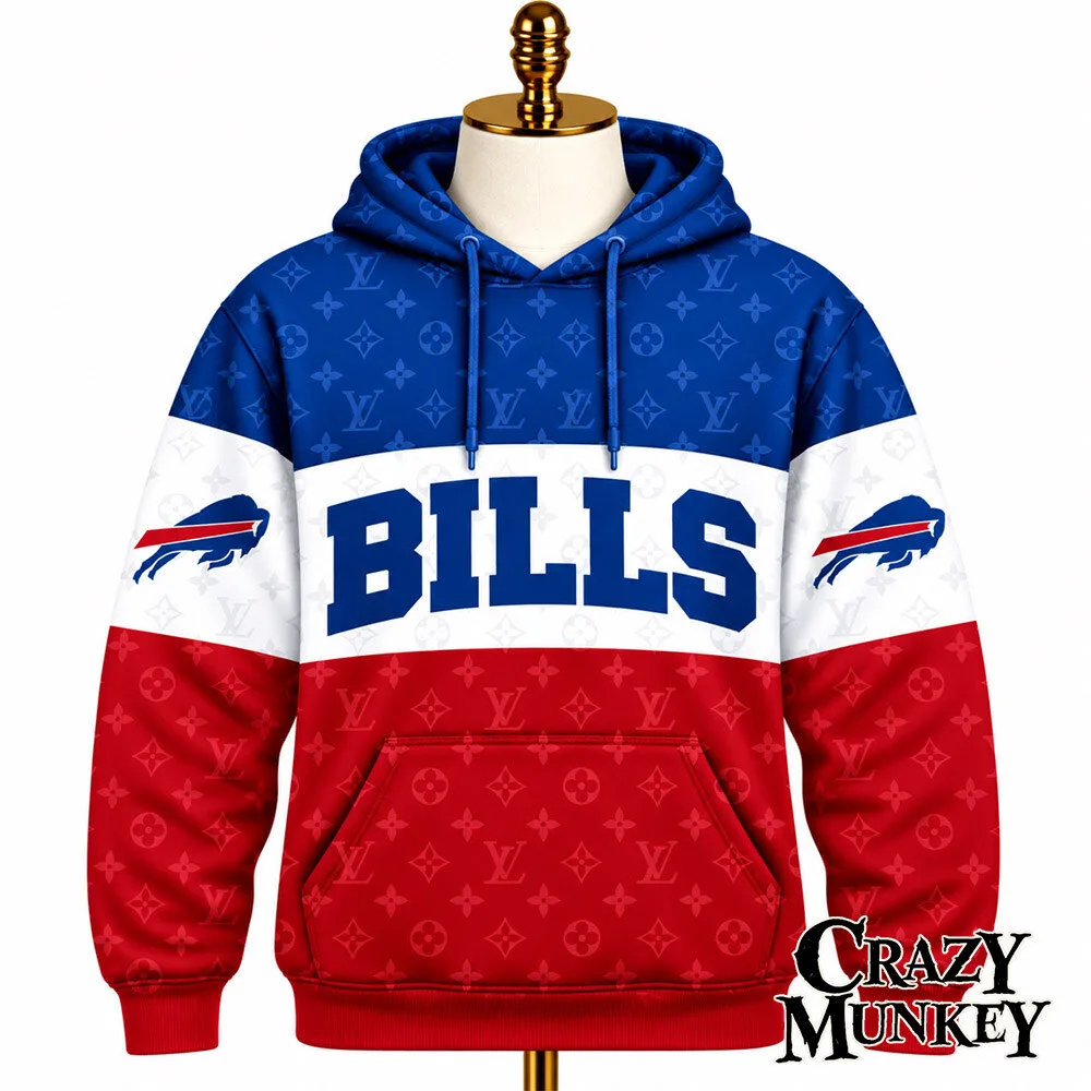 Buffalo Bills LV Luxury Monogram Concept Fan Hoodie | Apparel 3 Buffalo Bills LV Luxury Monogram Concept Fan Hoodie | Apparel