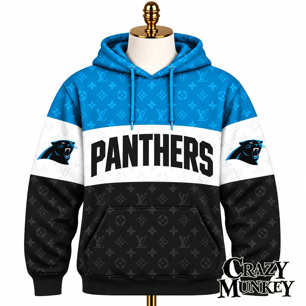 Carolina Panthers LV Luxury Monogram Concept Fan Hoodie | Apparel 3 Carolina Panthers LV Luxury Monogram Concept Fan Hoodie | Apparel