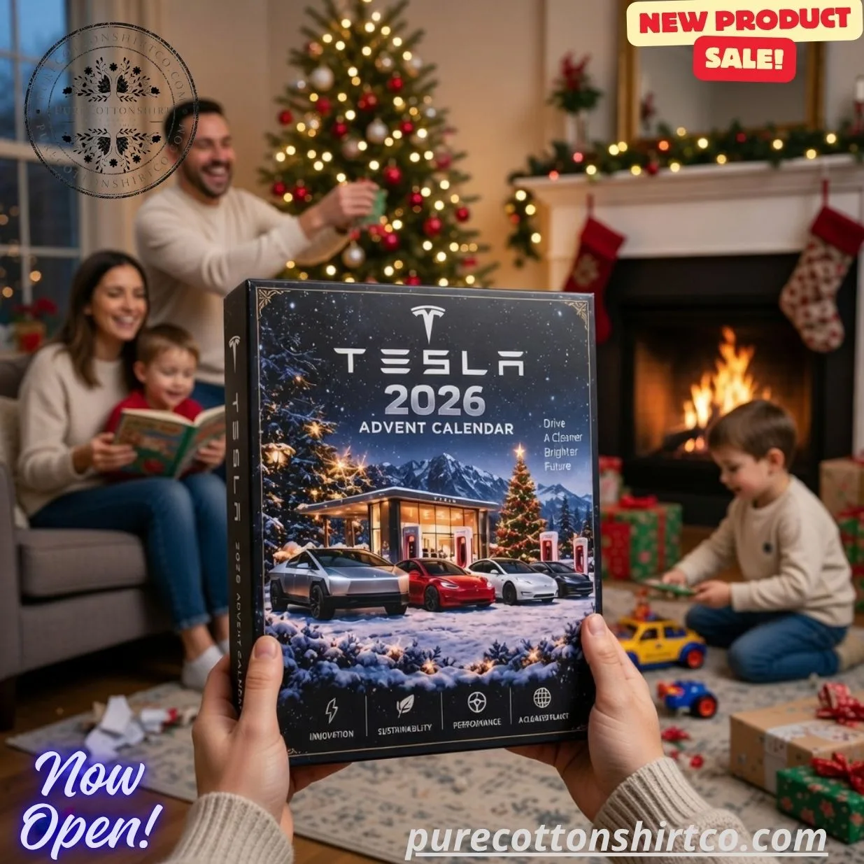 Tesla 2026 Christmas Advent Calendar (1) Tesla 2026 Christmas Advent Calendar – 24 Days Cybertruck & Model S 3 X Y Countdown Box — image 2