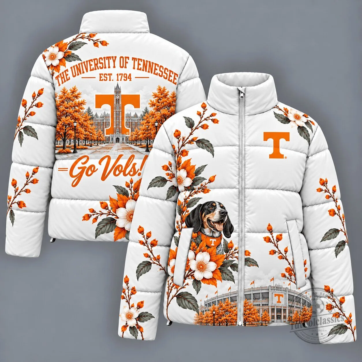 University of Tennessee Volunteers Smokey Mascot Puffer Jacket