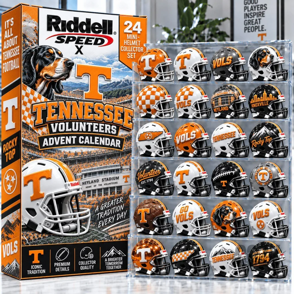 Tennessee Volunteers Football Mini Helmet Advent Calendar 24 Piece Collector Set Tennessee Volunteers Football Mini Helmet Advent Calendar 24 Piece Collector Set