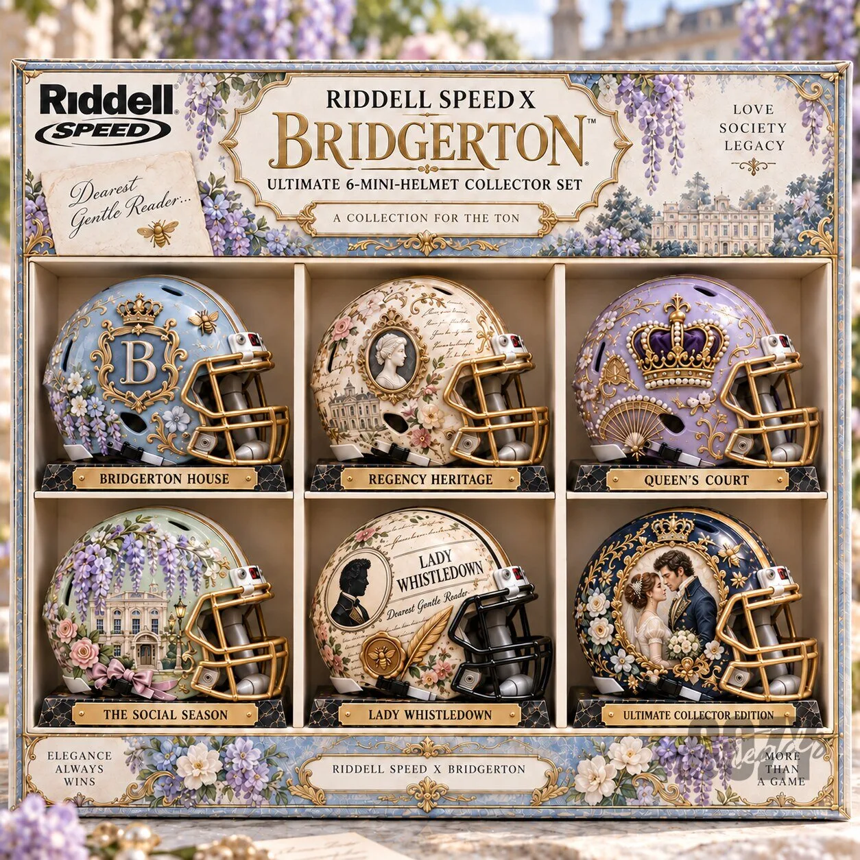 Bridgerton Riddell Speed Mini Helmet Collector Set
