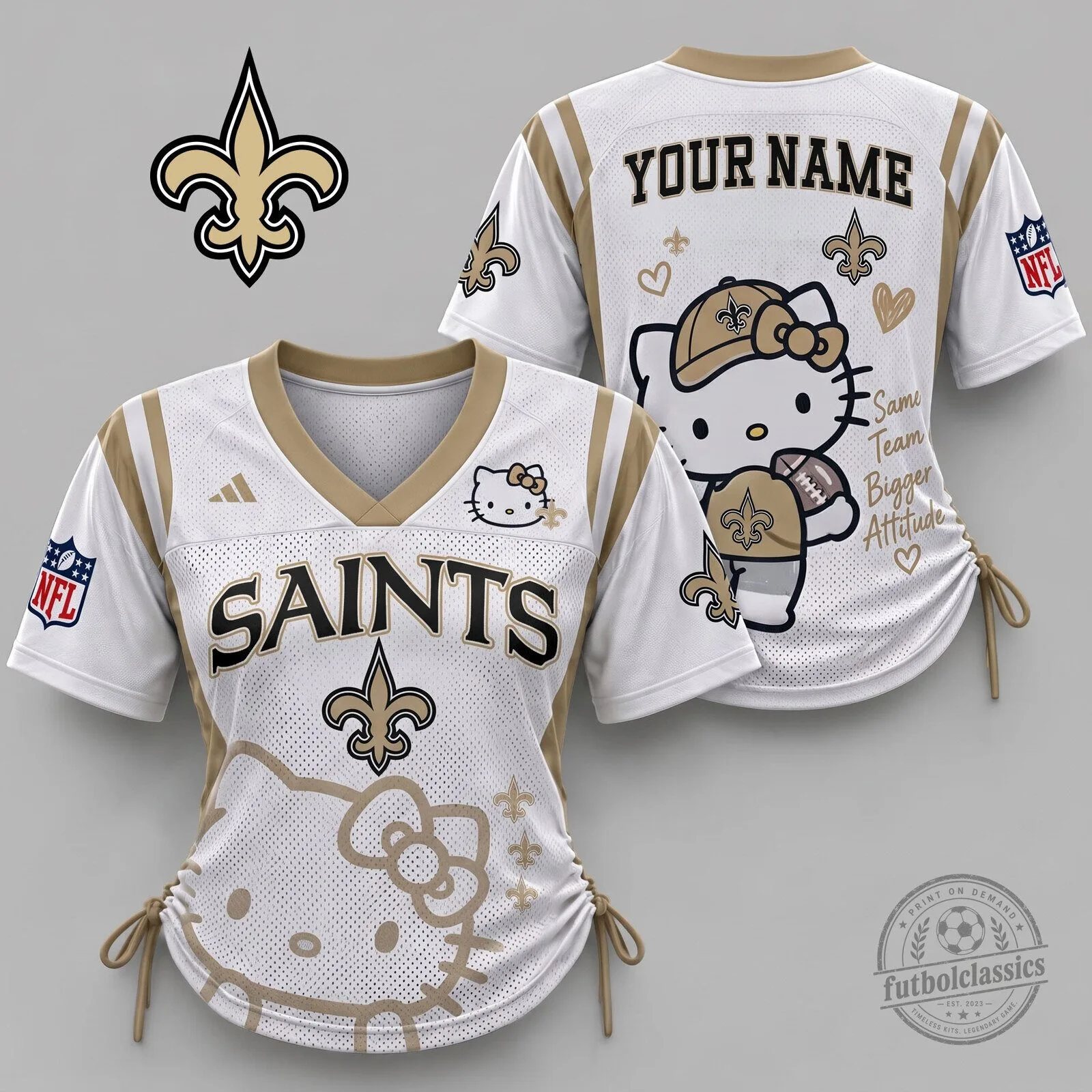 New Orleans Saints Hello Kitty Football Jersey