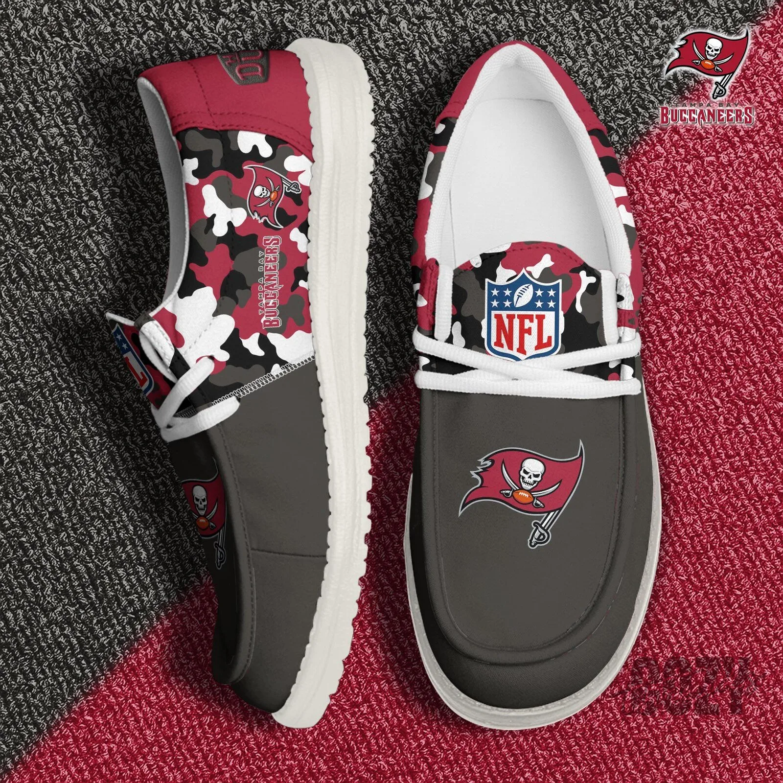 Tampa Bay Buccaneers National Football League Camouflage Loafer Shoes