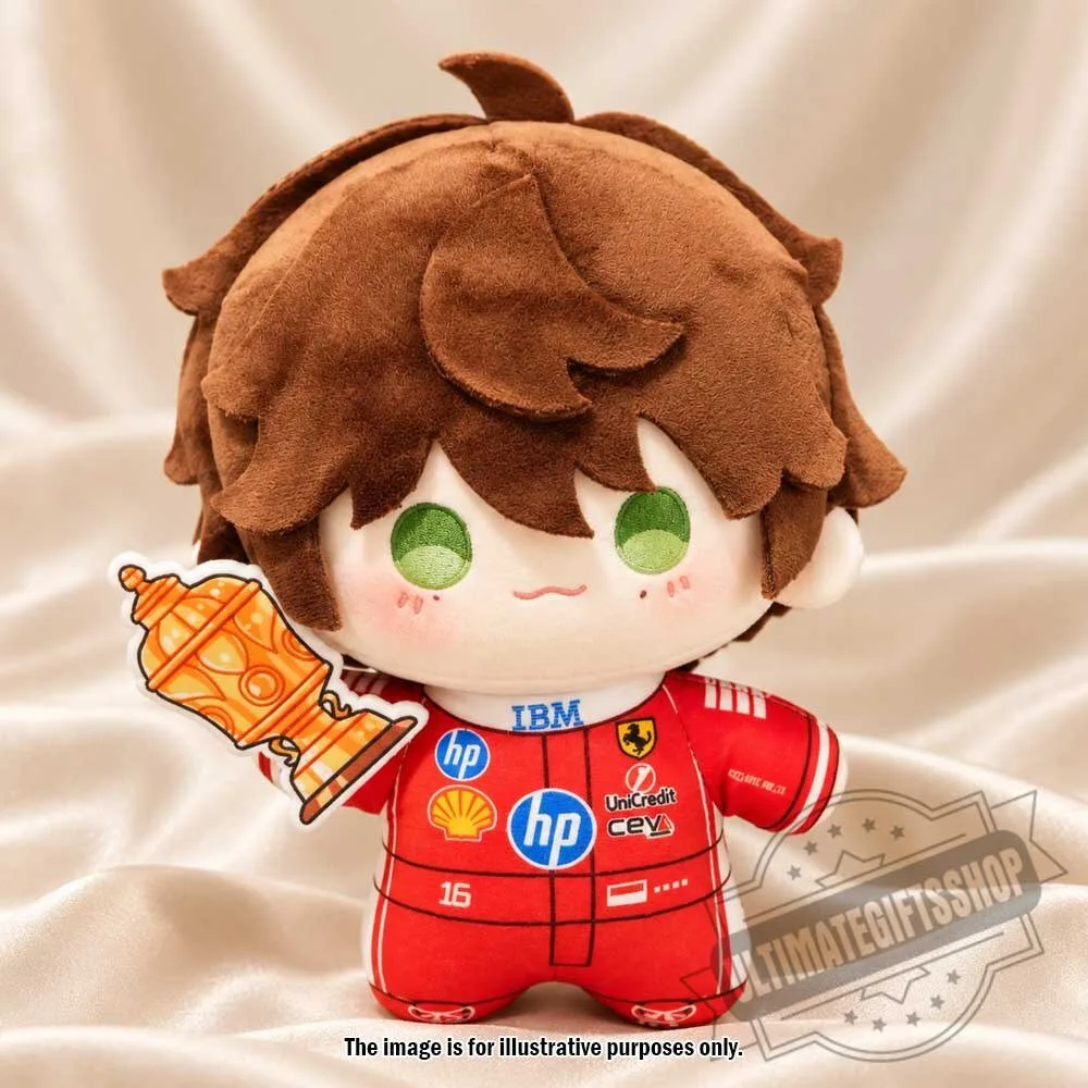 Charles Leclerc #16 F1 Plush Doll with Winner Trophy 3 Charles Leclerc #16 F1 Plush Doll with Winner Trophy