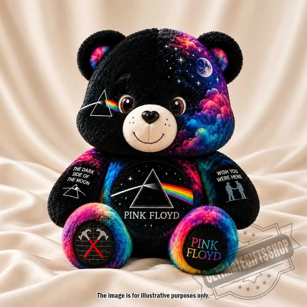 Pink Floyd The Dark Side of the Moon Teddy Bear Plush Toy 3 Pink Floyd The Dark Side of the Moon Teddy Bear Plush Toy