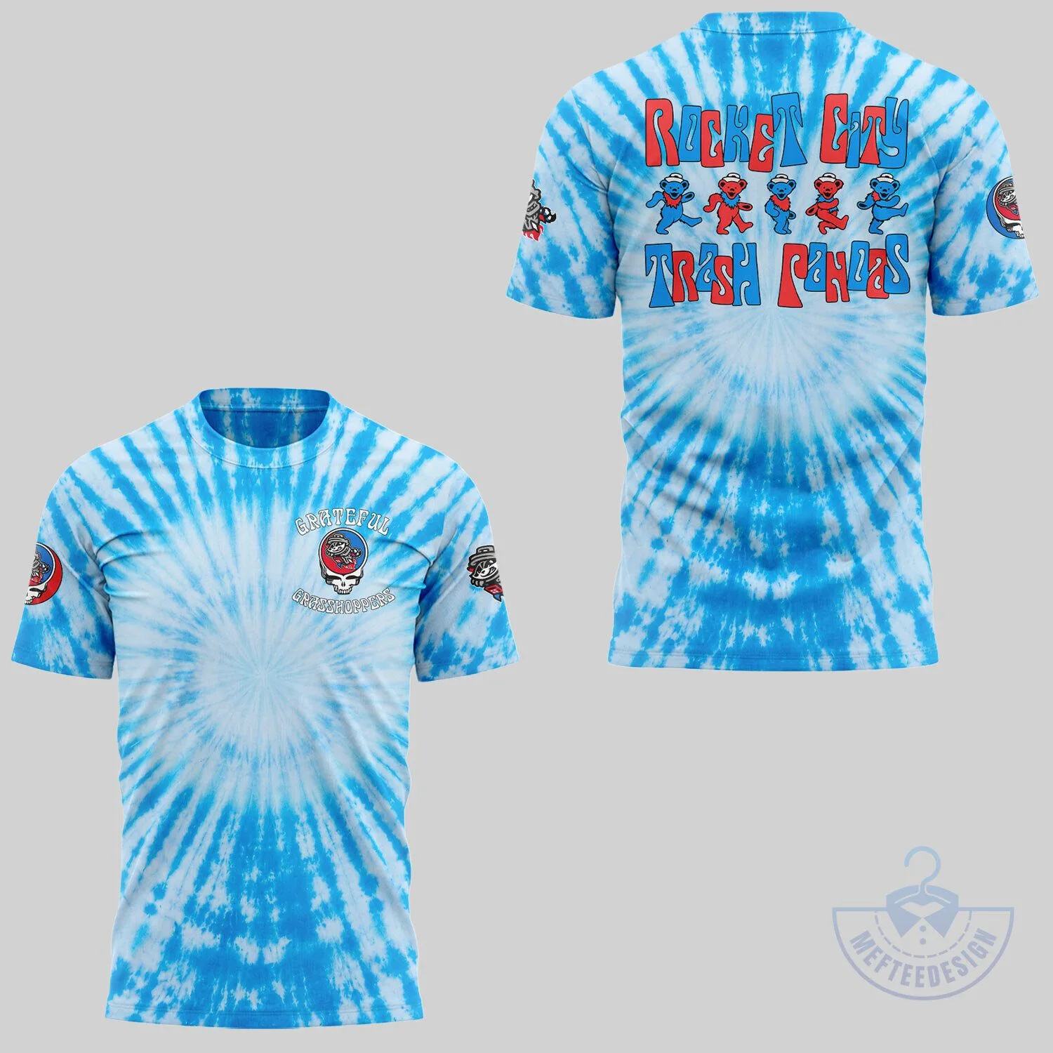 Rocket City Trash Pandas Grateful Dead Night Tie-Dye T-Shirt 3 Rocket City Trash Pandas Grateful Dead Night Tie-Dye T-Shirt