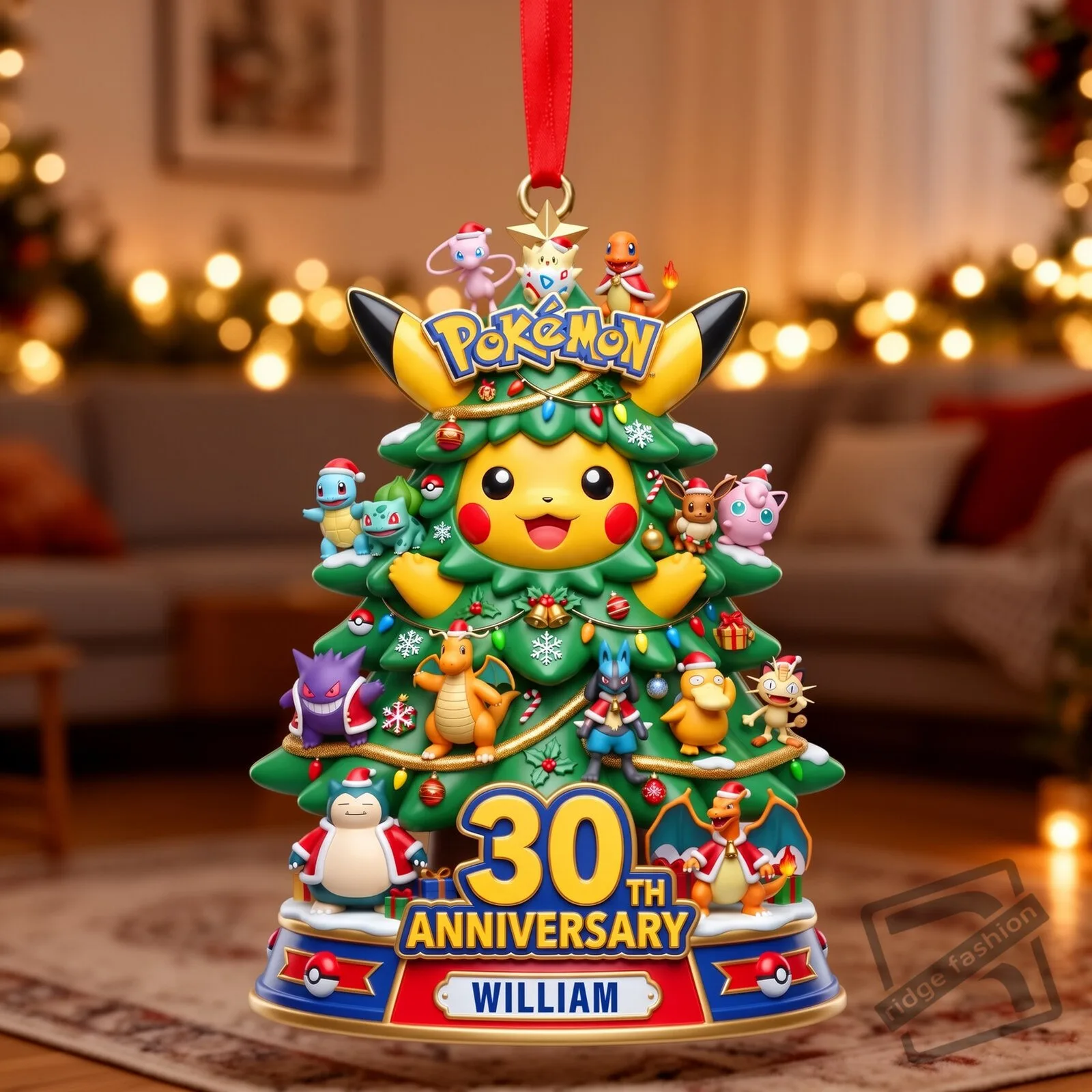 30th Anniversary Acrylic Christmas Ornament - Personalized Gifts For Game Lovers