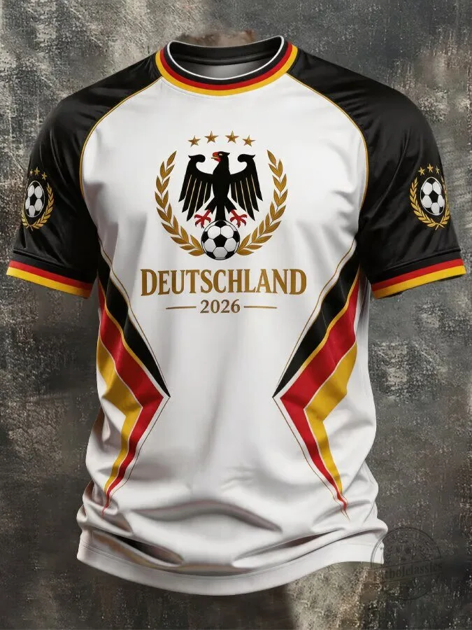 Germany National Football Team Deutschland 2026 White and Black Jersey