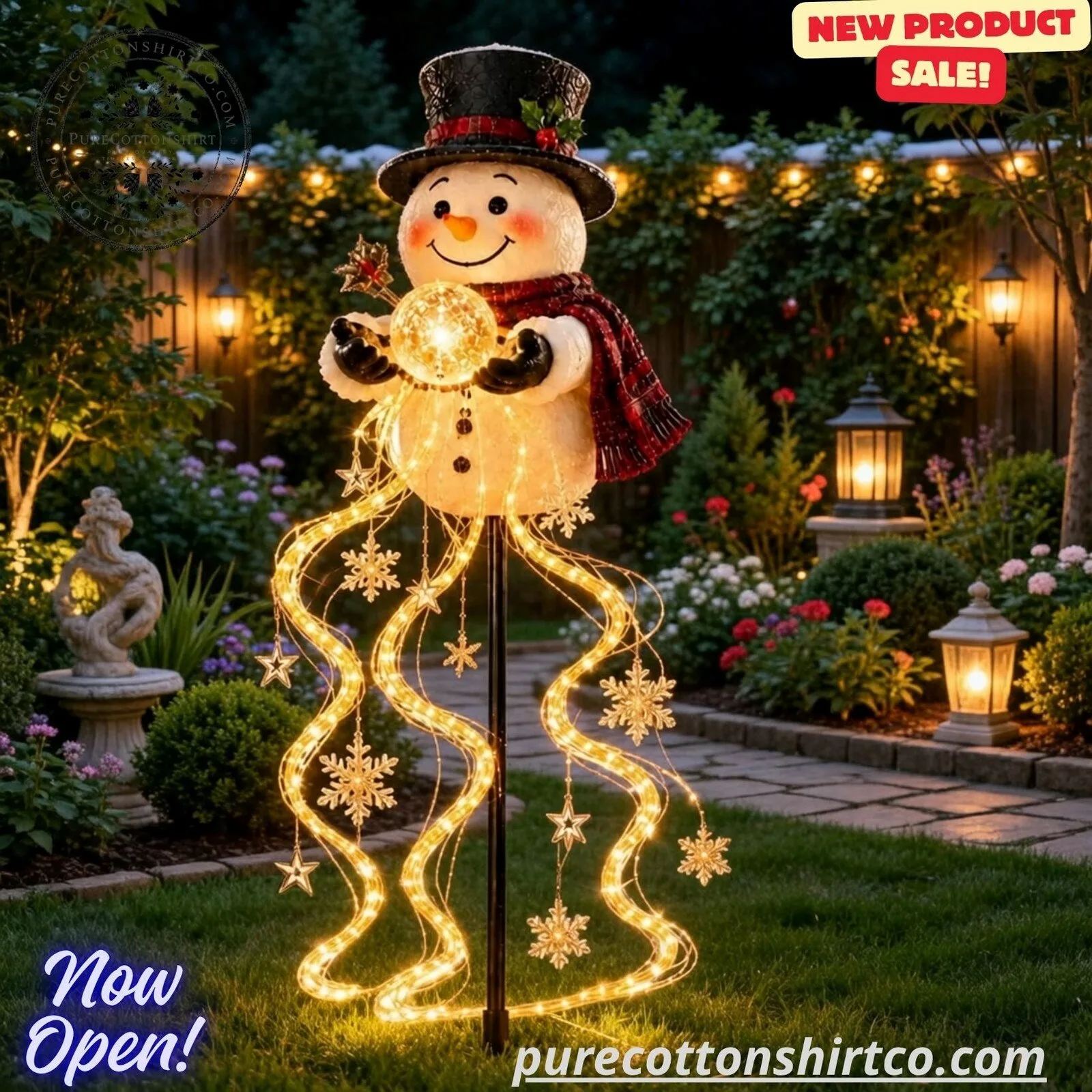 Solar Powered Snowman Garden Stake Light – Outdoor Christmas Lawn & Pathway Decor 5 Solar Powered Snowman Garden Stake Light – Outdoor Christmas Lawn & Pathway Decor