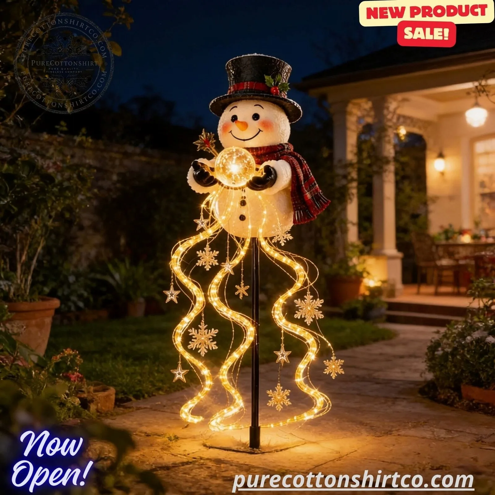 Solar Powered Snowman Garden Stake Light – Outdoor Christmas Lawn & Pathway Decor 7 Solar Powered Snowman Garden Stake Light – Outdoor Christmas Lawn & Pathway Decor