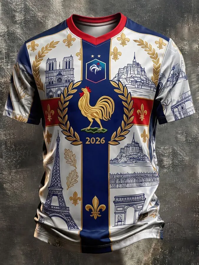 France National Football Team 2026 European Landmarks Football Jersey 1 France National Football Team 2026 European Landmarks Football Jersey