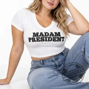 Chiney Ogwumike Madam President Croptop Baby Tee Shirt 5 Chiney Ogwumike Madam President Croptop Baby Tee Shirt