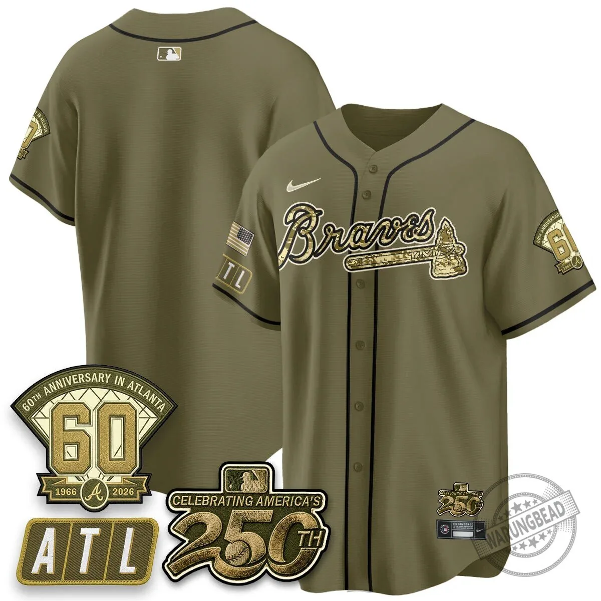 Atlanta Braves Ozzie Albies Salute to Service Baseball Jersey 38 Atlanta Braves Ozzie Albies Salute to Service Baseball Jersey