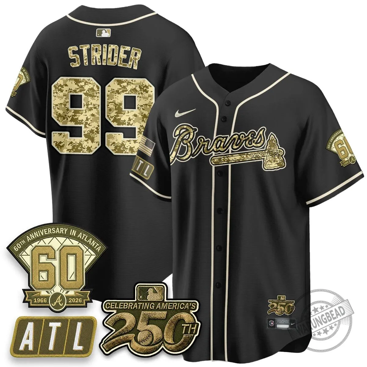 Atlanta Braves Ozzie Albies Salute to Service Baseball Jersey 52 Atlanta Braves Ozzie Albies Salute to Service Baseball Jersey