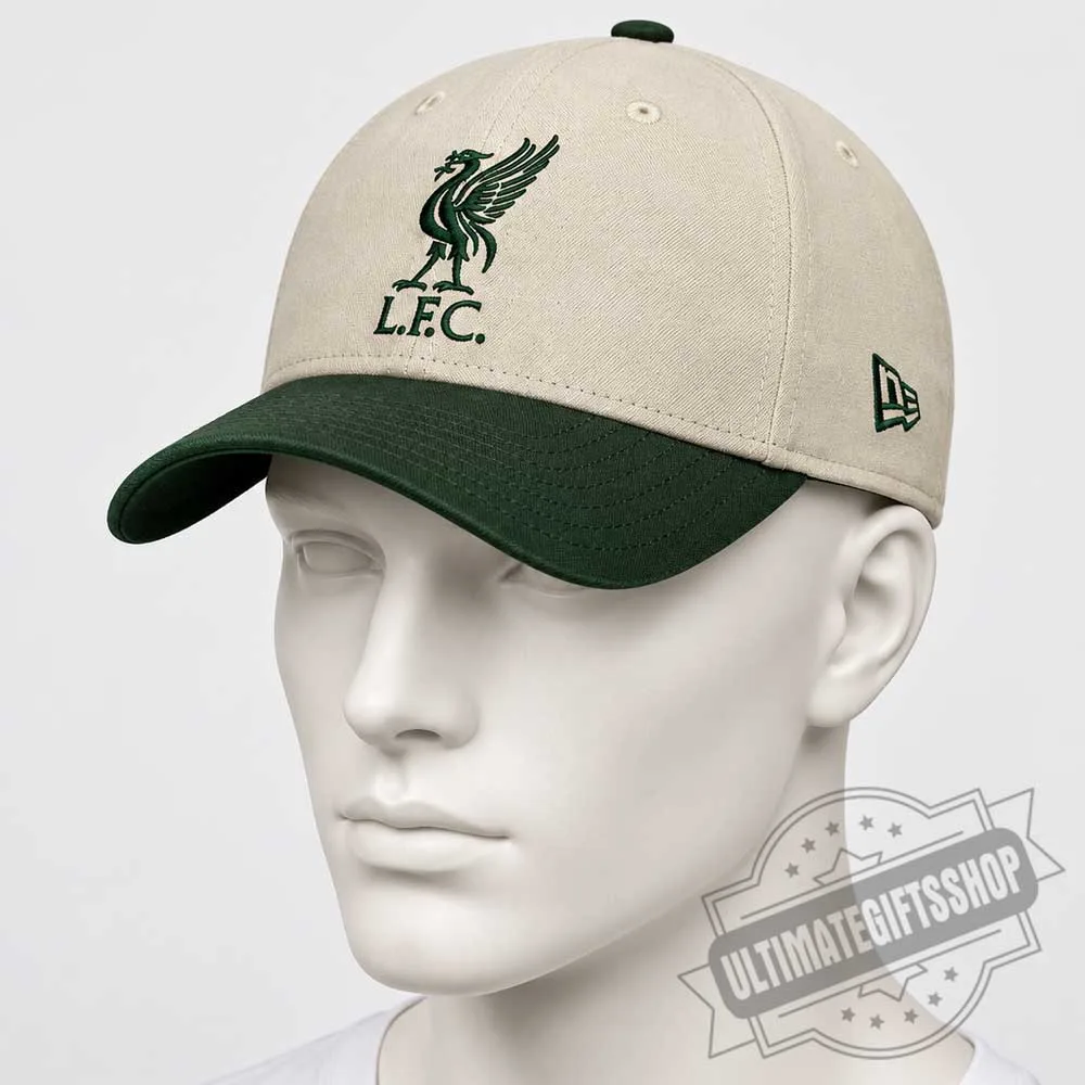 Liverpool FC Beige Forest Green Baseball Cap Hat 2026 (2) Liverpool FC Beige Forest Green Baseball Cap Hat 2026 – image 2 of 3