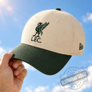 Liverpool FC Beige Forest Green Baseball Cap Hat 2026 5 Liverpool FC Beige Forest Green Baseball Cap Hat 2026