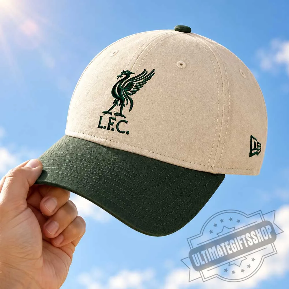 Liverpool FC Beige Forest Green Baseball Cap Hat 2026 (3) Liverpool FC Beige Forest Green Baseball Cap Hat 2026 – image 3 of 3
