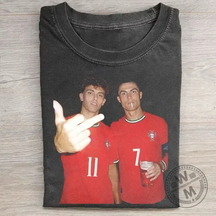 Cristiano Ronaldo and João Félix Portugal Football Team Fan T-Shirt