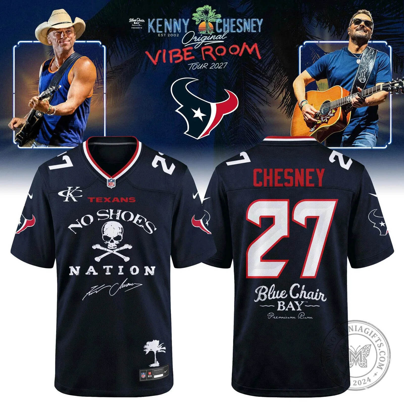 Kenny Chesney No Shoes Nation Houston Texans Football Jersey